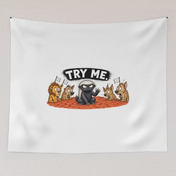 Item preview, Try Me Honey Badger Fierce Animal designed and sold by paintingnou.