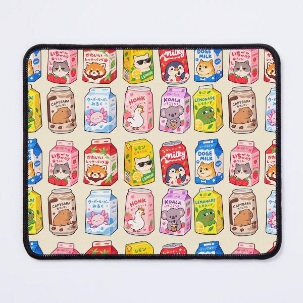 Item preview, Cute Internet Animals Milk Carton Kawaii Pastel Pattern designed and sold by StickerJas.