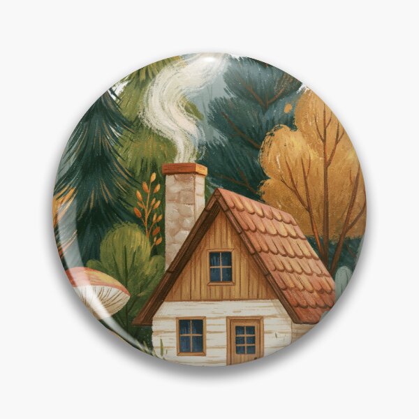 Item preview, Fairytale Cabin in Autumn Forest designed and sold by scicilysimonee.