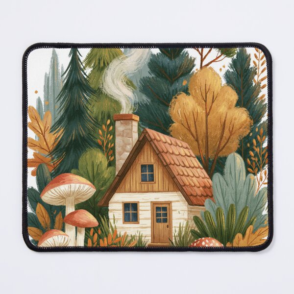 Item preview, Fairytale Cabin in Autumn Forest designed and sold by scicilysimonee.