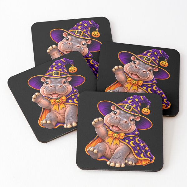Item preview, Cute Halloween Hippo Witch Spooky Pumpkin Costume Animal Halloween designed and sold by 76Valeria.