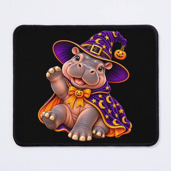 Item preview, Cute Halloween Hippo Witch Spooky Pumpkin Costume Animal Halloween designed and sold by 76Valeria.