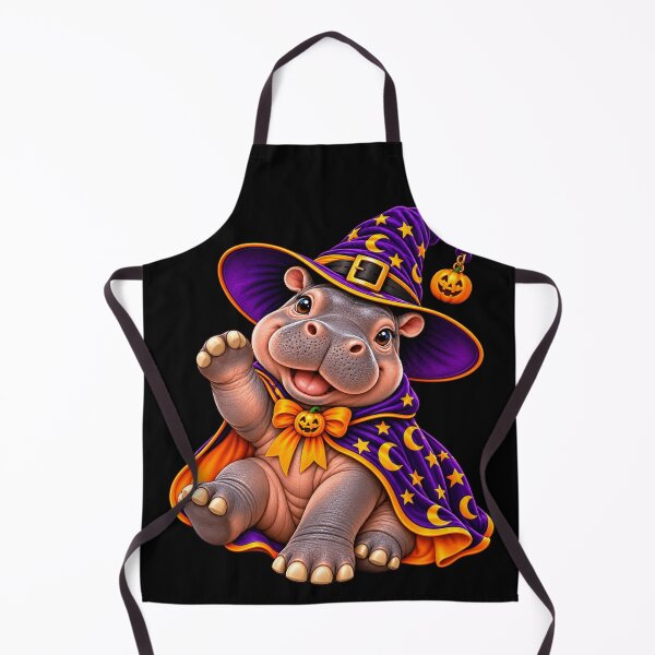 Item preview, Cute Halloween Hippo Witch Spooky Pumpkin Costume Animal Halloween designed and sold by 76Valeria.
