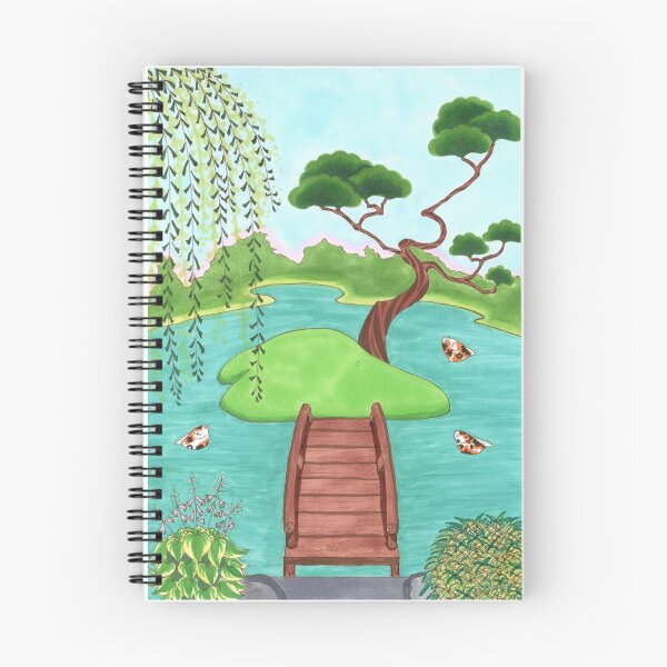 Item preview, Peaceful Japanese Garden Wooden Bridge Landscape designed and sold by xDannyShermanx.