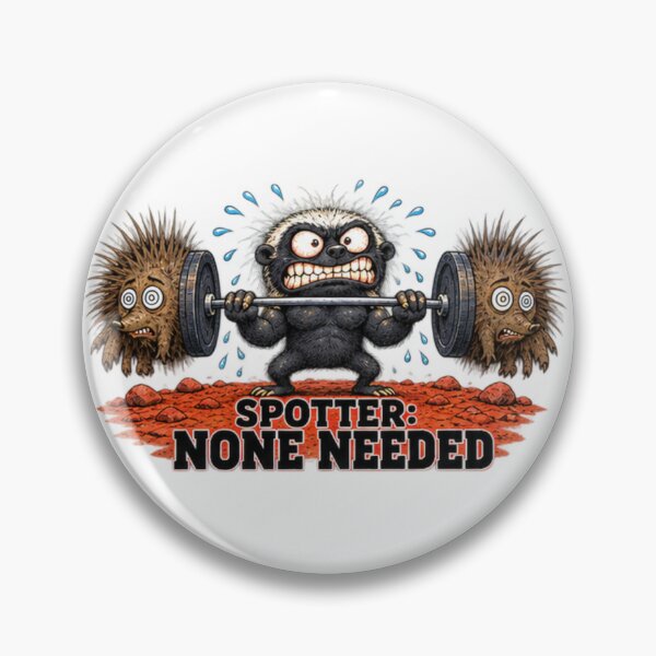 Item preview, Spotter None Needed Honey Badger Workout Art designed and sold by paintingnou.