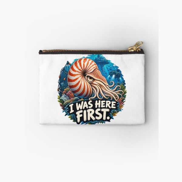 Item preview, I Was Here First – Nautilus Ocean Conservation designed and sold by Animal Puns.