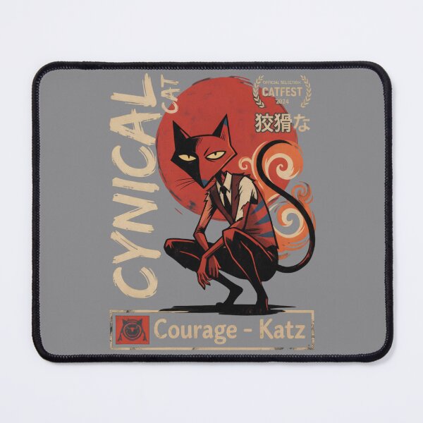 Item preview, Cynical Cat Katz Retro Film Poster Cartoon Villain Art designed and sold by CuteKats.