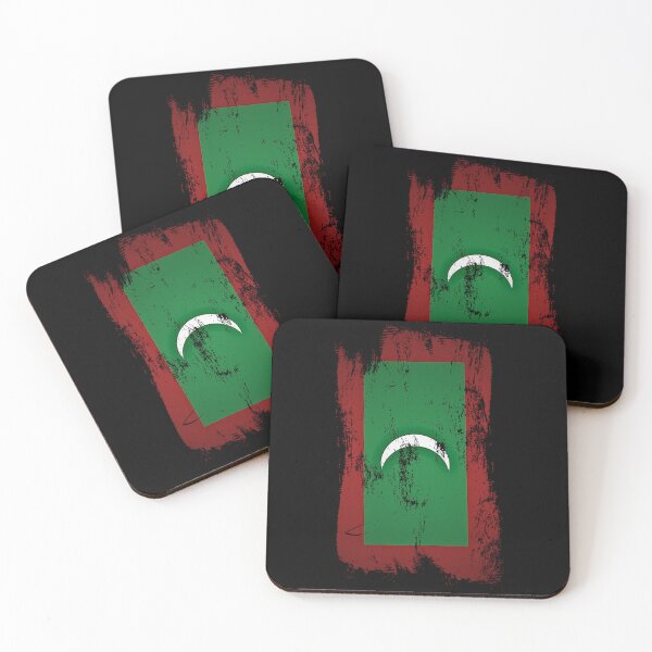 Item preview, Maldives Flag Distressed Paint Brush Stroke Maldivian Pride designed and sold by Danny-Arts1.