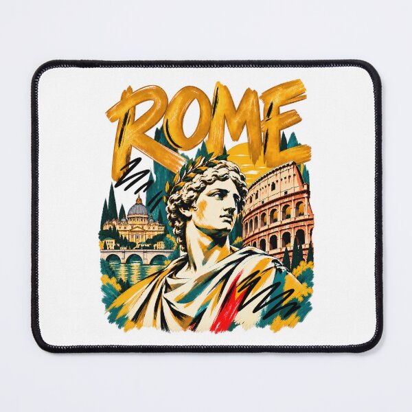 Item preview, Rome Italy Vintage Travel Art – Roman Statue Colosseum Retro Graphic designed and sold by Retroteez.