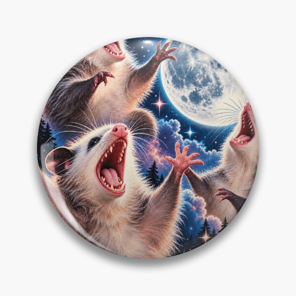 Item preview, Three Possum Moon – 3 Opossum Funny Weird Cursed Meme, gift for Mom, dad gift, gift for birthday Essential T-Shirt designed and sold by GAIDREDA.
