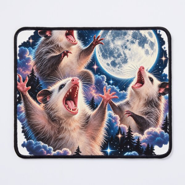 Item preview, Three Possum Moon – 3 Opossum Funny Weird Cursed Meme, gift for Mom, dad gift, gift for birthday Essential T-Shirt designed and sold by GAIDREDA.