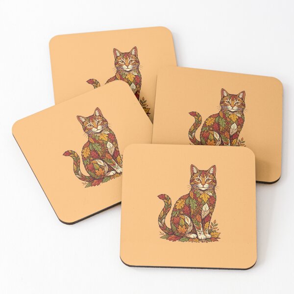 Item preview, Cat in fall outfit - Autumn design animals designed and sold by ParadoxParadox.