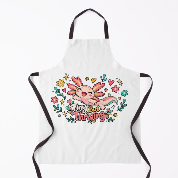 Item preview, Tiny But Thriving. Pink Axolotl Folk Art Illustration designed and sold by FavePopCulture.