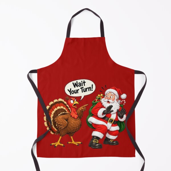 Item preview, Wait Your Turn Santa – Funny Thanksgiving Turkey designed and sold by bultpruf.