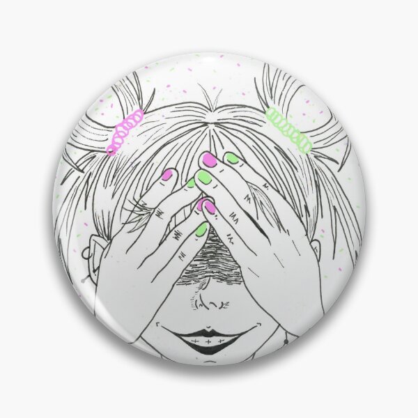 Item preview, Manga Girl Covering Her Face With A Cunning Smile designed and sold by xDannyShermanx.