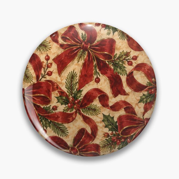 Item preview, Vintage Red Bow Holly Christmas  designed and sold by mycute-stickers.