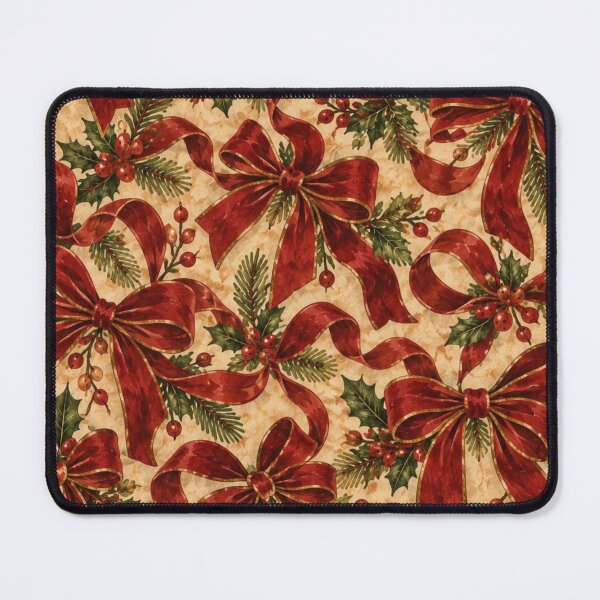 Item preview, Vintage Red Bow Holly Christmas  designed and sold by mycute-stickers.