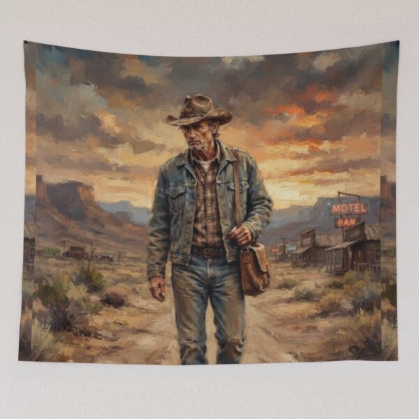 Item preview, Don't Come Knocking Desert Wanderer Fine Art Tribute designed and sold by Art's Diner.