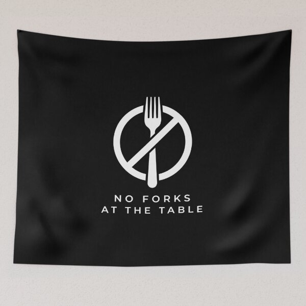 Item preview, Funny Dining Rules: No Forks At The Table Graphic designed and sold by Designart68.