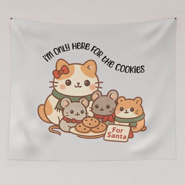Item preview, I’m Only Here for the Cookies Christmas Animals designed and sold by Sachie's Studio.