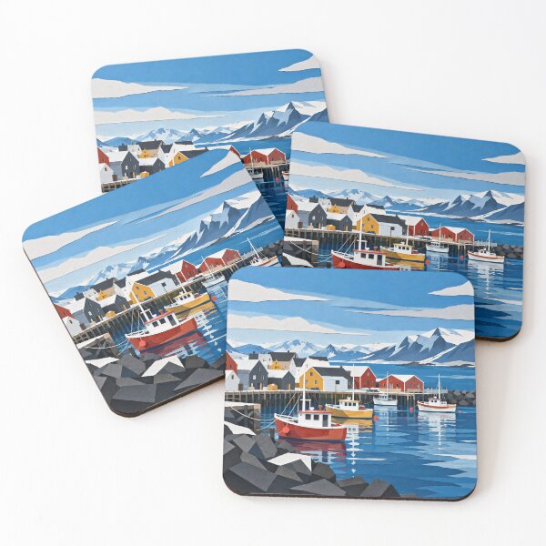Item preview, Reykjavik Harbor Color Blocks designed and sold by aihrgdesign.