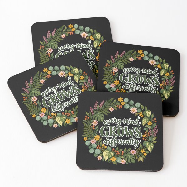 Item preview, Every Mind Grows Differently Botanical Wreath Neurodiversity designed and sold by Ela-graphicwiz.