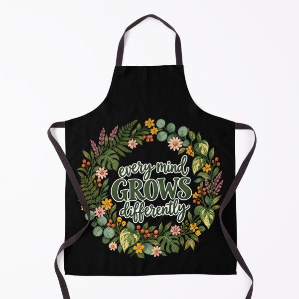 Item preview, Every Mind Grows Differently Botanical Wreath Neurodiversity designed and sold by Ela-graphicwiz.