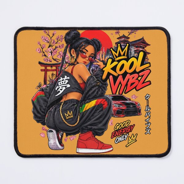 Item preview, Kool Vybz Anime Girl Streetwear – Good Energy Only designed and sold by digitalbob60.