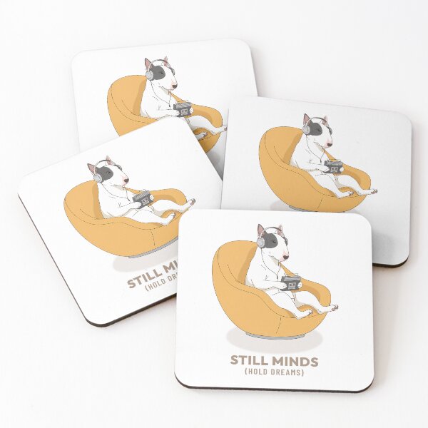 Item preview, Bull Terrier Listening to Walkman Retro Aesthetic designed and sold by COZY VINTAGE animal.