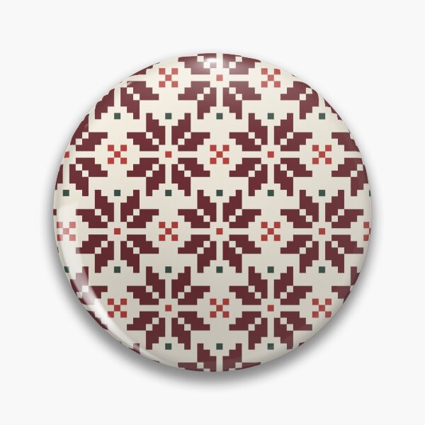 Item preview, Snowflake Fairisle in Cream + Brick designed and sold by YesterdayColl.