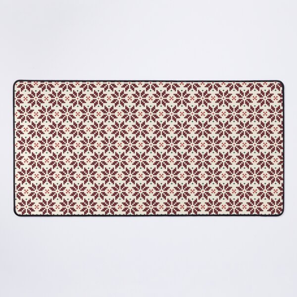 Item preview, Snowflake Fairisle in Cream + Brick designed and sold by YesterdayColl.