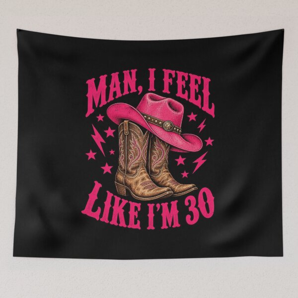 Item preview, Man I Feel Like I'm 30 Years Old Cowgirl 30th Birthday Western Design designed and sold by Trendably.