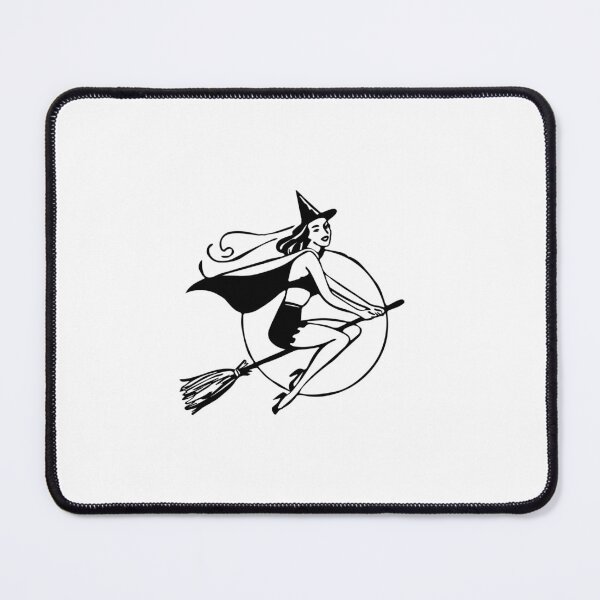 Item preview, Pretty Witchy - Black and White - Flying designed and sold by breecraftdesigns.