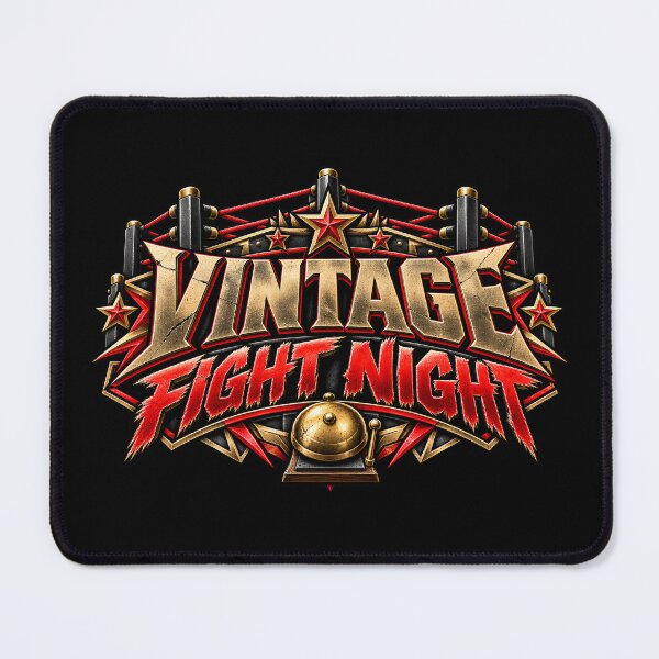 Item preview, Vintage Fight Night Retro Wrestling Combat Emblem designed and sold by Dogy Corgi.