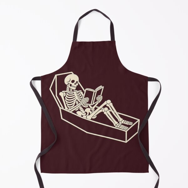 Item preview, Goth Reader Skeleton in a Coffin designed and sold by POD DYNASTY | Original Print On Demand T-Shirt Graphics.