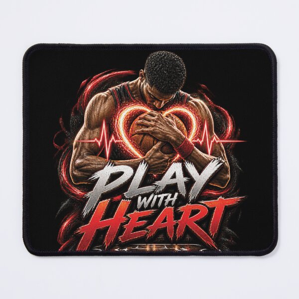 Item preview, Play With Heart Basketball Player - Motivational Sports Art designed and sold by M. Mamdouh Artworks.