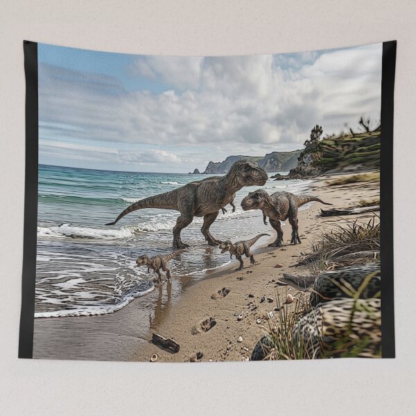 Item preview, A 428 Dinosaurs roaming on a beach designed and sold by Infopreneur1231.