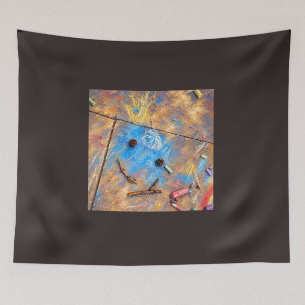 Item preview, Sidewalk Imagination – Childhood Chalk Oil Painting designed and sold by UrsaOasis.