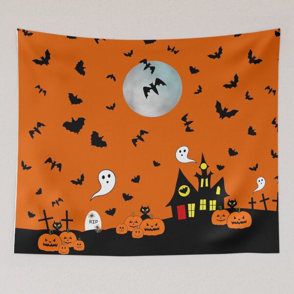 Item preview, Halloween Eve Black Bats Flying designed and sold by Sartoris Art.