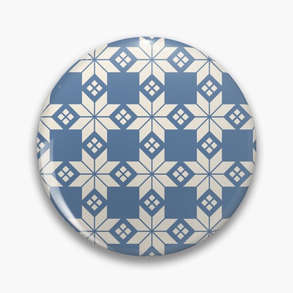 Item preview, Snowflake Fairisle Check in Ice Blue and Cream designed and sold by YesterdayColl.
