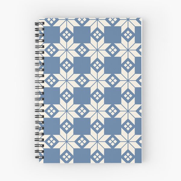 Item preview, Cuadros Fair Isle con diseño de copos de nieve en azul hielo y crema. designed and sold by YesterdayColl.