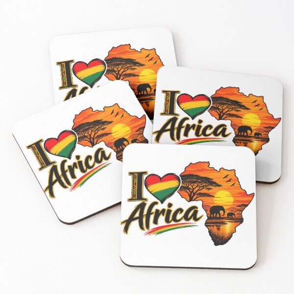 Item preview, I Love Africa Woman – African Sunset and Map of Africa designed and sold by POP FACTORY.