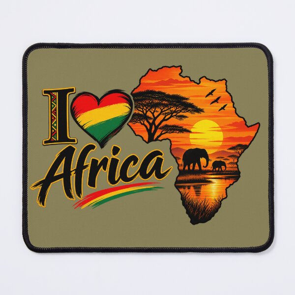 Item preview, I Love Africa Woman – African Sunset and Map of Africa designed and sold by POP FACTORY.