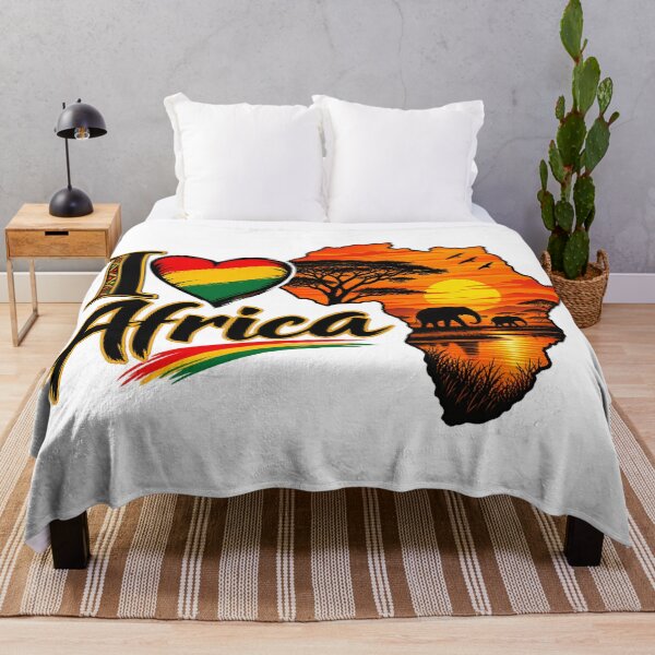 Item preview, I Love Africa Woman – African Sunset and Map of Africa designed and sold by POP FACTORY.