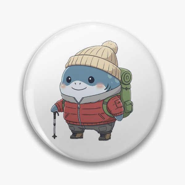 Item preview, Cute Hiking Shark designed and sold by Nature's Chibis.