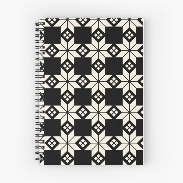 Item preview, Snowflake Fairisle Check in Black and Cream designed and sold by YesterdayColl.