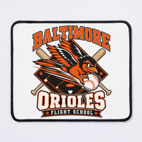 Item preview, Baltimore Flight School – Retro Orioles Baseball Mascot designed and sold by Dresut.