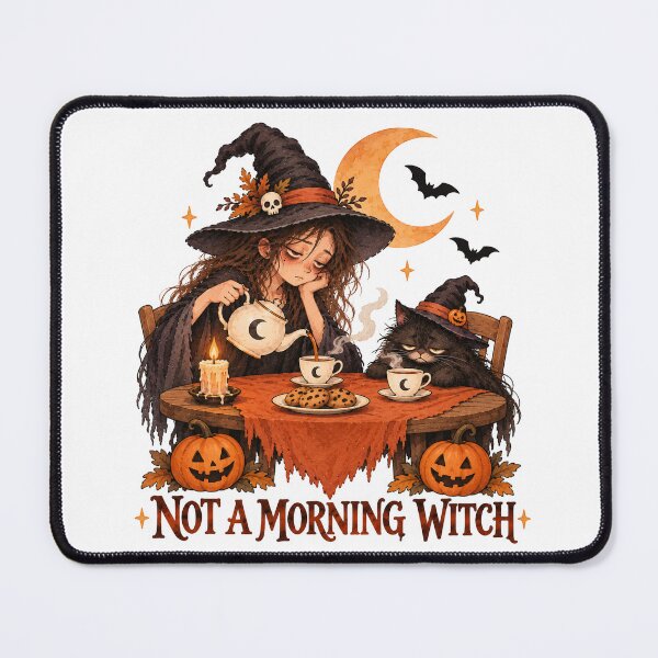 Item preview, Not a Morning Witch - Grumpy Tea Time designed and sold by aztrends.