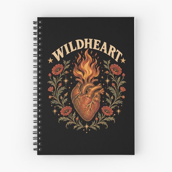 Item preview, Wildheart Flaming Heart Folk Art designed and sold by metalsnak.