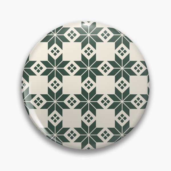 Item preview, Snowflake Fairisle Check in Cream and Pine Green designed and sold by YesterdayColl.
